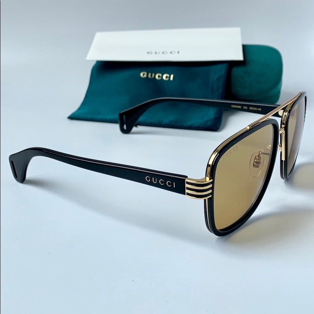 Gucci Sunglasses GG0448S 002 Black/ Brown - Picture 2 of 7